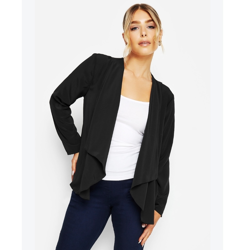 Motherhood Maternity Waterfall Black Jacket (Medium)